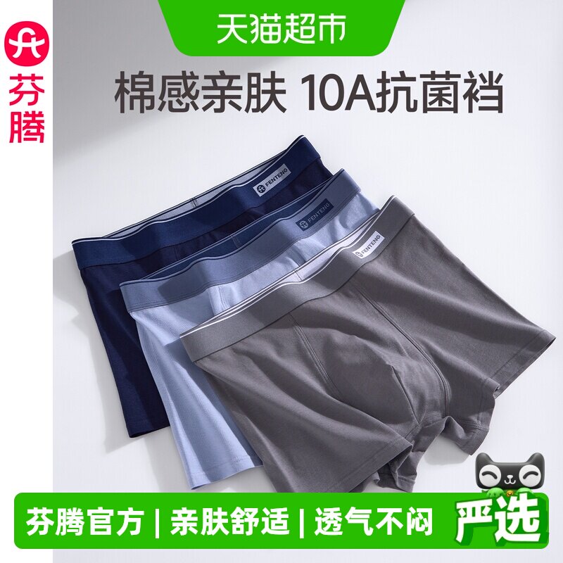 芬腾男士纯棉抗菌内裤图片