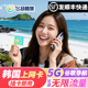 韩国电话卡可选5G无限流量手机上网卡3 7天首尔釜山旅游sim卡