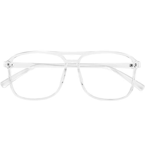 镜音透明近视眼镜框男双梁可配度数痞帅塑料TR90白色大框眼睛架女