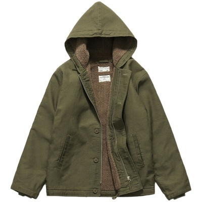 冬季坦克复古工装棉服加绒加厚