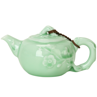 青瓷茶壶单壶陶瓷功夫茶具大号泡茶壶冲茶器影青中式家用茶杯子