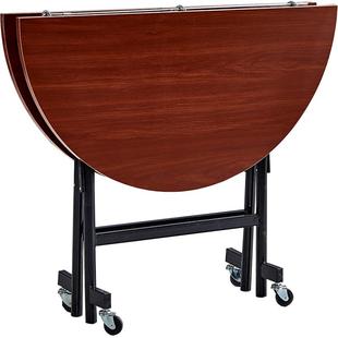 圆桌子折叠餐桌圆形家用实木简易饭桌折叠大圆桌面可折叠圆桌家用