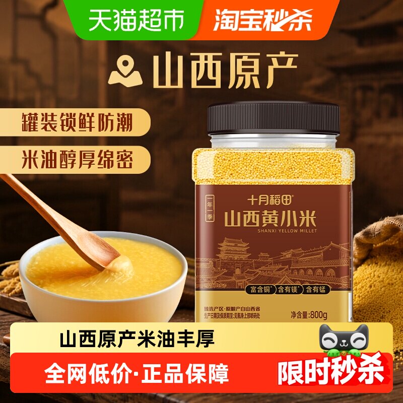 十月稻田山西黄小米粗粮易煮香糯										