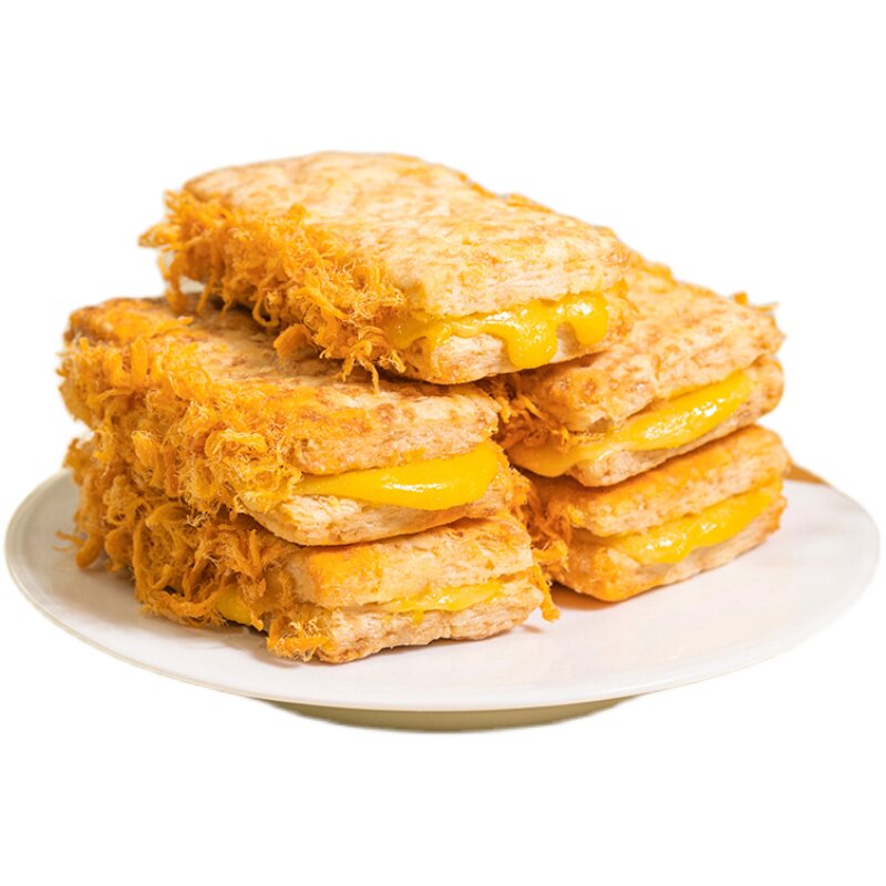 杨先生咸蛋黄肉松千层方块酥牛轧饼干小吃特产网红好吃咸味小零食