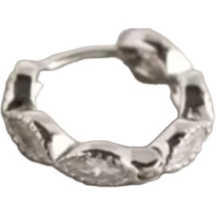 十字架耳环韩国MAMAMOO华莎推荐法式十字耳骨环个性设计感耳扣925