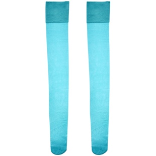 RK缤纷彩色12D珠光油亮宽边弹力袜口长筒袜闪光过膝大腿高统丝袜9