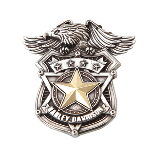 纯黄铜白铜铜财布扣装饰扣白黄铜机车空军徽章老鹰装饰扣飞鹰盾牌