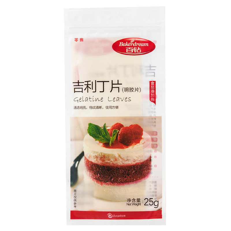 百钻吉利丁片明胶片慕斯布丁果冻