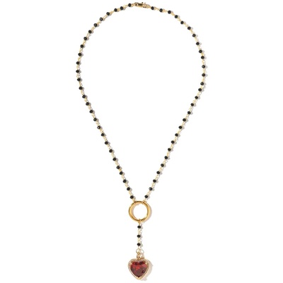 vanessamooney红宝石爱心项链