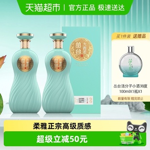 38度 浓香型白酒 480ml 2瓶 自饮送礼 丛台 纯粮酒 大青柔