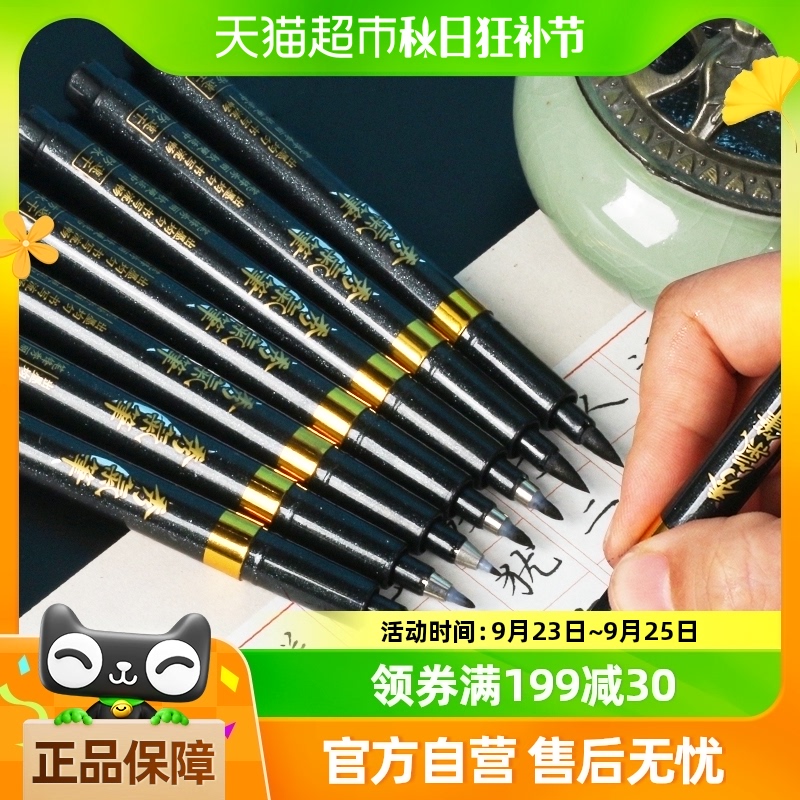 晨光秀丽笔小楷硬笔书法专用笔软笔练字笔中楷大楷软头笔可加墨