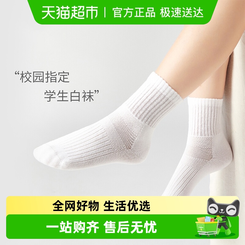 斑比童袜儿童白色袜子夏季薄款网眼棉袜男女童春秋透气学生纯白袜