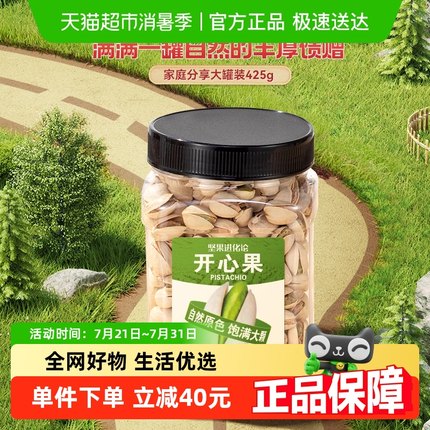 洽洽罐装坚果开心果425g原色无漂白过年送礼零食小吃干果特产开口