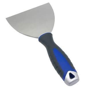 汉得克抛光油灰刀双色柄3寸4寸5寸精抛光不锈钢刀身带后尾钉锤型