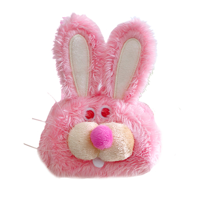 现货兔子造型毛绒零钱包挂件耳机