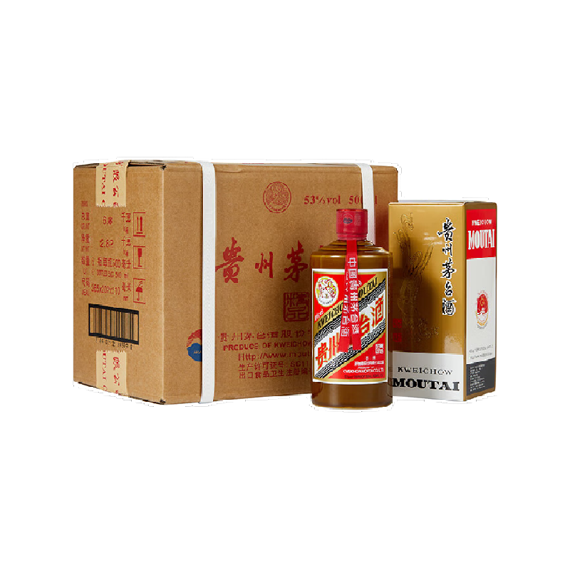 贵州茅台飞天精品酱香型白酒53度500ML*6瓶（年份随机）