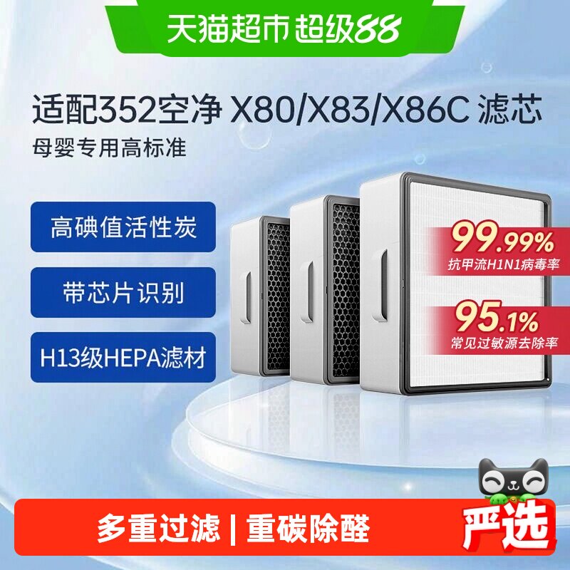 康净之芯适配352空气净化器图片