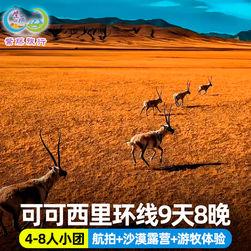 格尔木可可西里察尔汗盐湖9天8晚黑独山航拍青海旅游纯玩8人小团