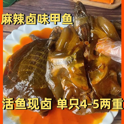 麻辣甲鱼熟食开袋即食整只袋装水鱼团老憋网红食用卤小甲鱼王八肉