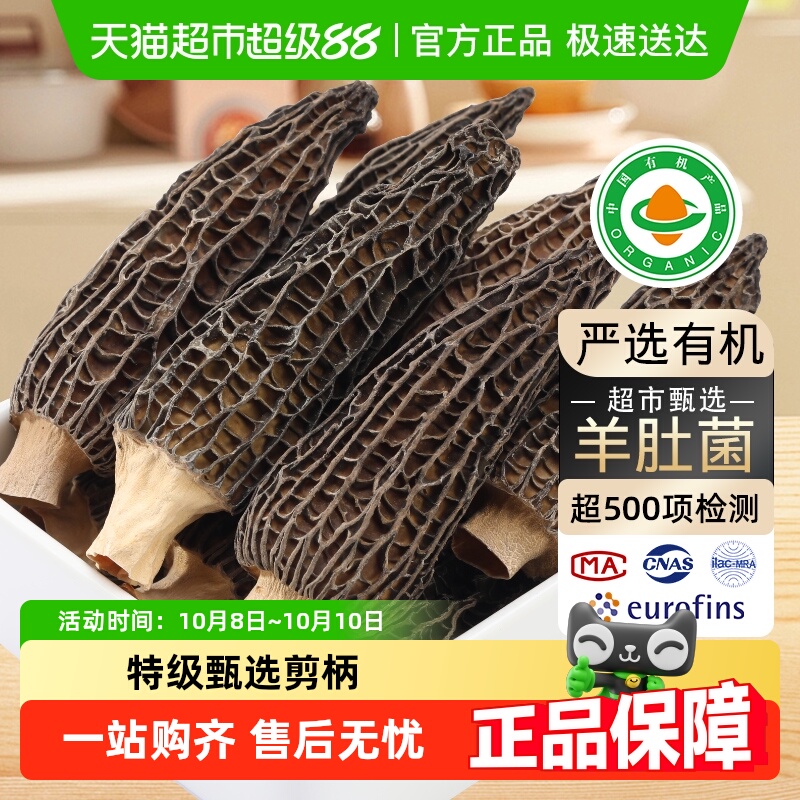 云南特级羊肚菌干货头茬剪柄食材