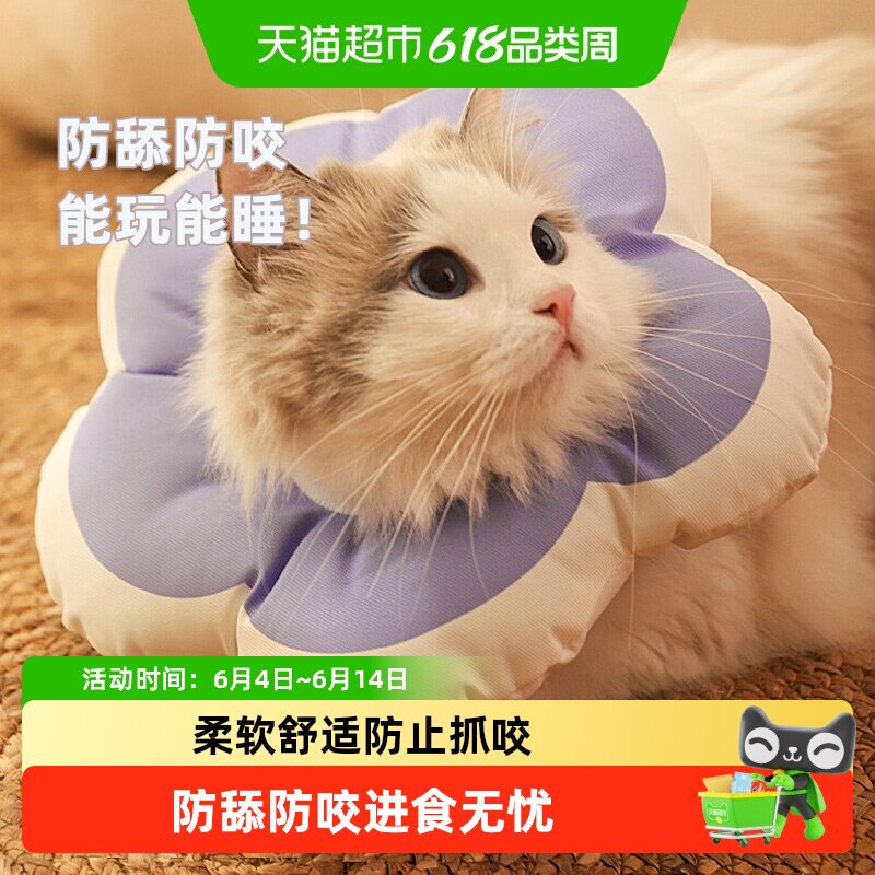 猫咪伊丽莎白圈脖套绝育幼猫伊利沙白项圈脖圈宠物圈狗狗防舔神器