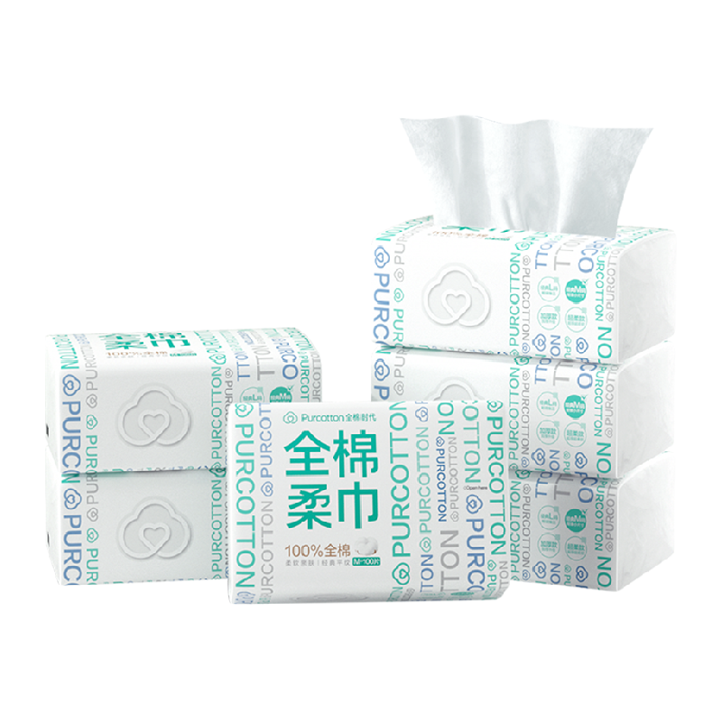 全棉时代洗脸巾棉柔巾100%棉亲肤