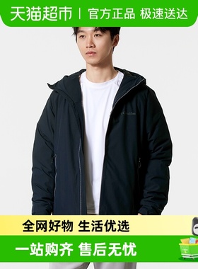 Columbia哥伦比亚男服Sunrise可调节连帽羽绒服保暖通勤棉羽
