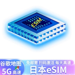 日本ESIM电话卡4G/5G手机流量上网卡可选5/7/8/10/15/30天东京sim