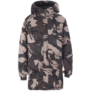 军大衣男冬季加厚加绒长款迷彩劳保棉袄黄保安冷库防寒服棉衣棉服