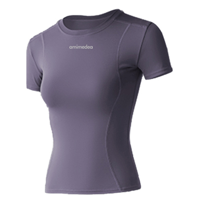 性感紧身运动T恤女弹力速干透气健身短袖时尚修身瑜伽服上衣秋冬