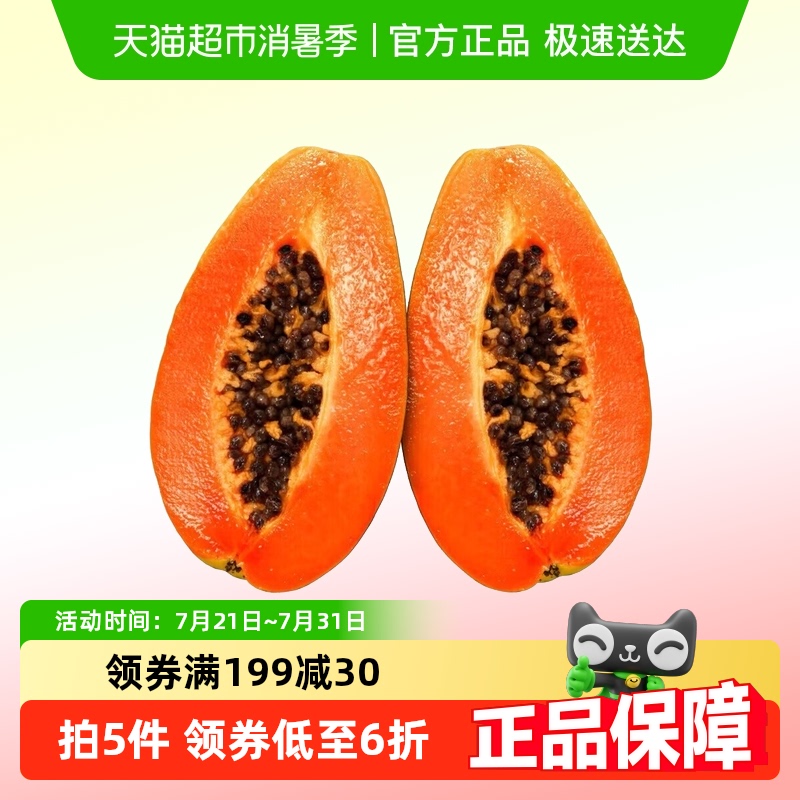 树上熟海南红心木瓜2.5kg×1箱
