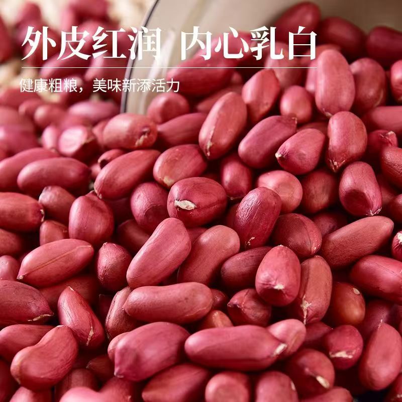 四粒红红皮花生米新货东北直发煮粥无壳花生米煮粥