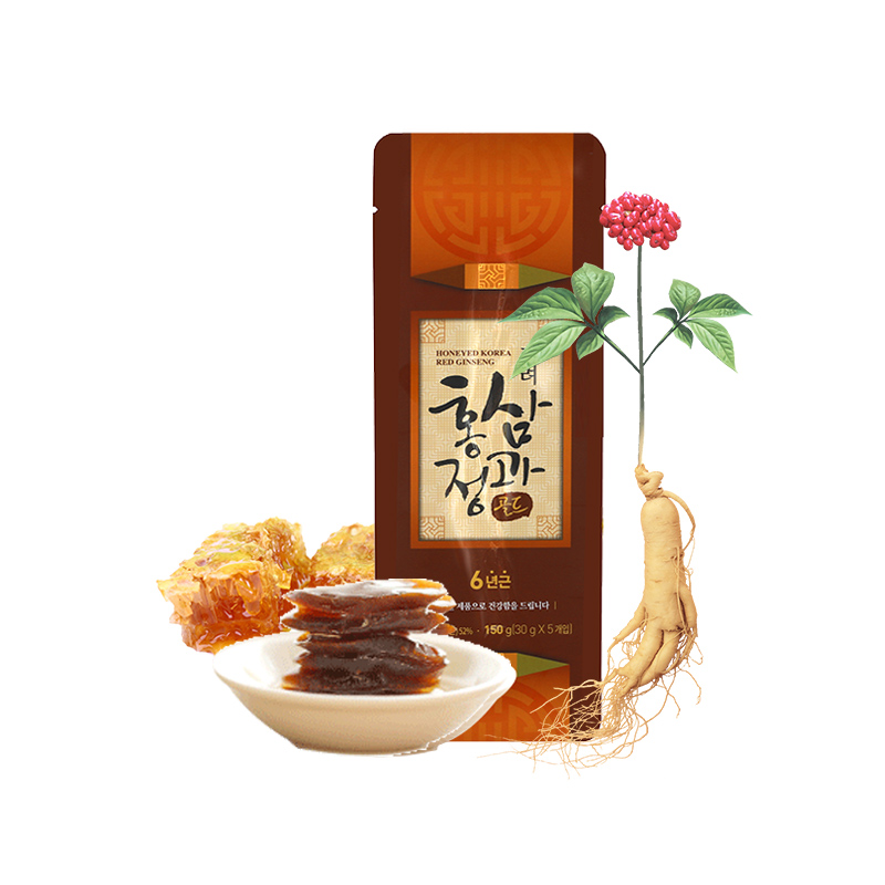 不老健高丽参韩国红参蜂蜜太极人参正果整支人参蜜饯鲜参蜜片30g