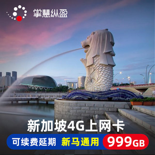 亿点 新加坡电话卡4G上网卡新马通用手机高速流量3/4/5/6/7/10天