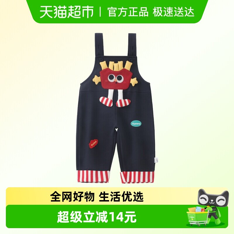 DUUDUU婴儿卡通背带裤秋季衣服宝宝春装无袖连体衣小童可爱外出服