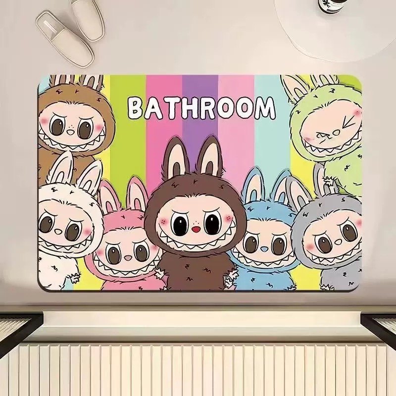 labubu仿猪皮硅藻泥浴室门口吸水无痕免打理50-80cm