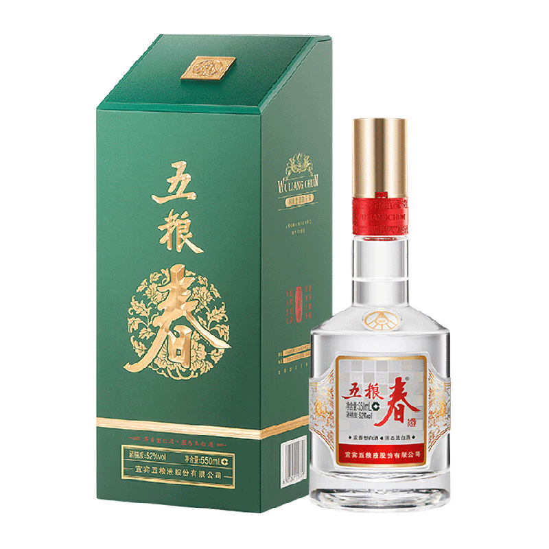 五粮液五粮春二代 菁萃52度浓香型白酒550ml单瓶酒质升级