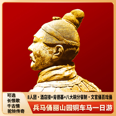 5-8人精品小团西安旅游兵马俑一日游丽山园铜车马纯玩千古情驼铃