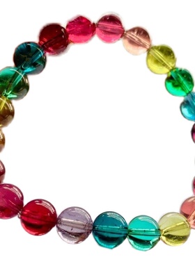 天然碧玺单圈项链西瓜玻璃体手串