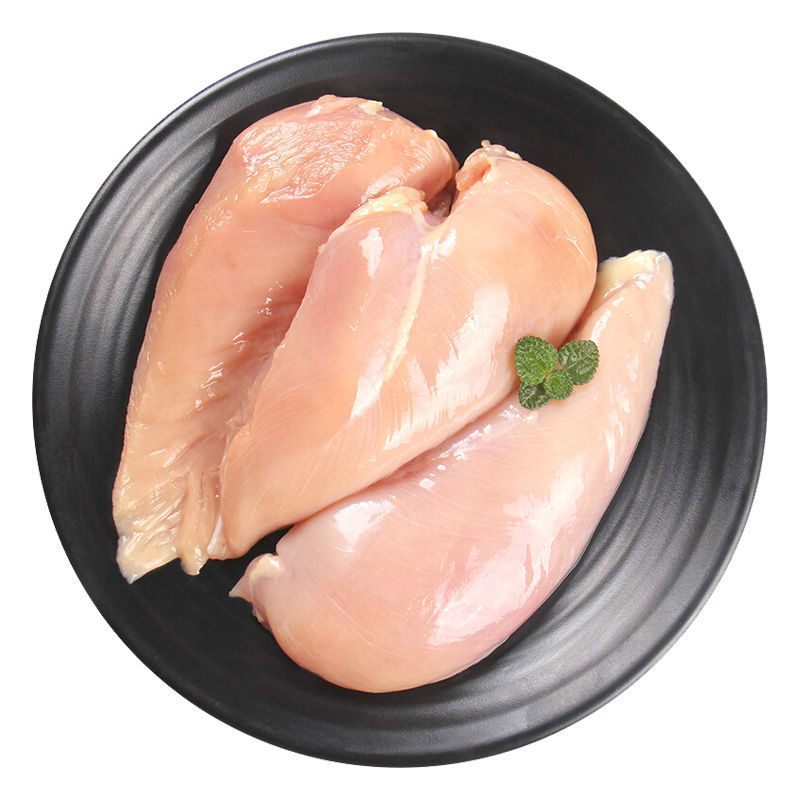 精品鸡胸肉新鲜冷冻鸡脯肉去皮鸡肉健身代餐鸡大胸冷冻批发商用