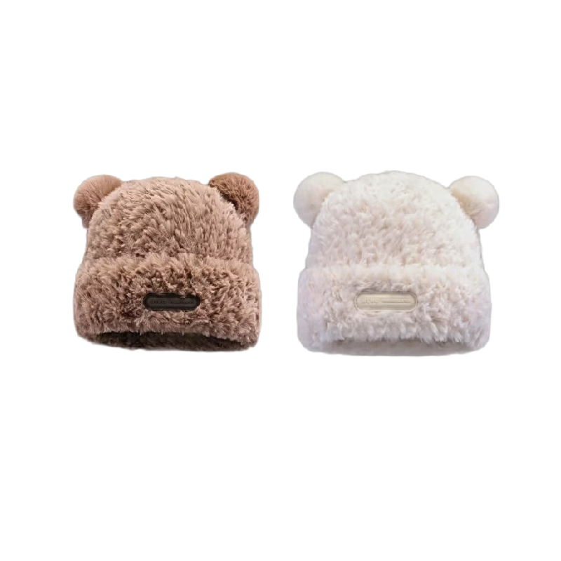 可爱小熊耳朵毛绒帽女韩版秋冬季保暖护耳宽松时尚显脸小创意礼品,家居饰品,创意礼品,淘宝优惠券,粉丝福利购,淘宝优惠卷