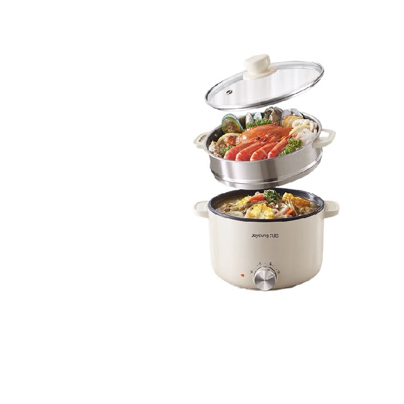 九阳电煮锅家用多功能一体式不粘锅宿舍泡面学生电火锅泡面锅蒸锅