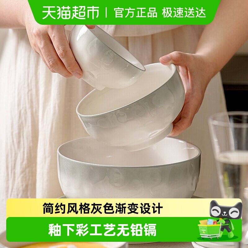 美康之家陶瓷米饭碗汤面碗家用2026新款高级家用组合套装套碗餐具