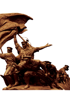 玻璃钢红军长征主题塑像定制仿铜