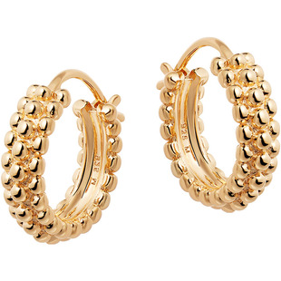 Missoma金色巴亚迷你耳环ins风镀18k金轻奢小众设计感圆环耳圈