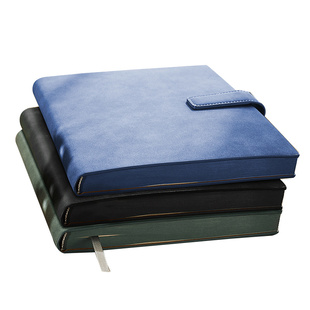 B5大号笔记本子超厚商务高档日记本大码大学生简约加厚办公室用工作会议开会记录记事本皮质刻字定制可印LOGO