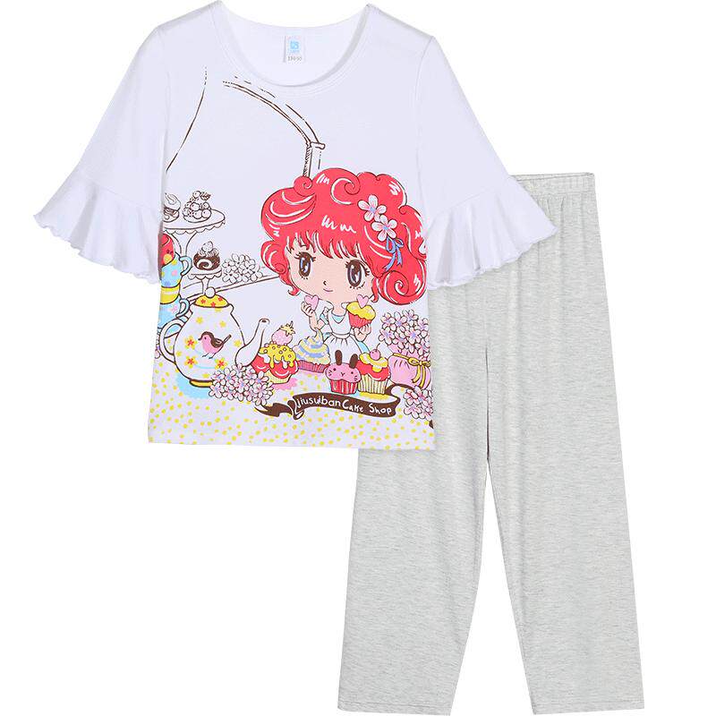【断码促销】久岁伴儿童睡衣女套装夏季女孩家居服中大童小孩清仓