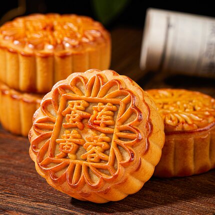 广式莲蓉蛋黄大月饼100g豆沙板栗核桃中秋月饼糕点点心休闲零食