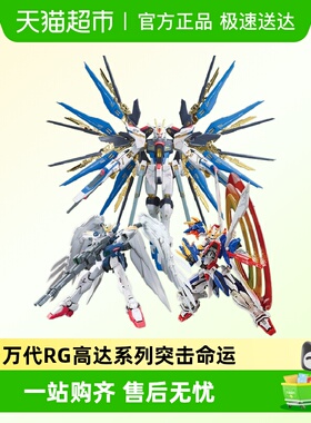 万代RG突击自由强袭命运正义飞翼强化红异端高达拼装模型