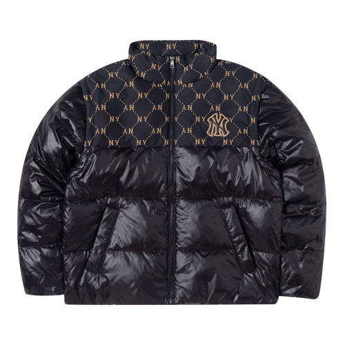 【自营】MLB美职棒男女运动套装老花羽绒服外套休闲束脚针织长裤